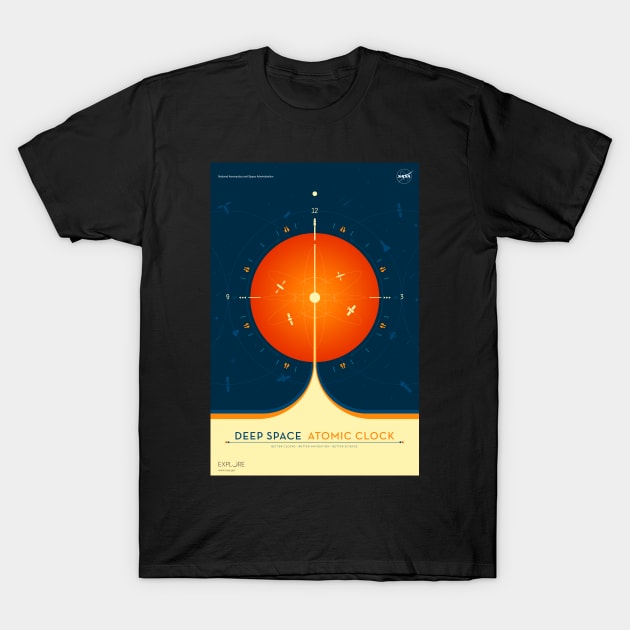 NASA Atomic Clock Mission Orange T-Shirt by RockettGraph1cs